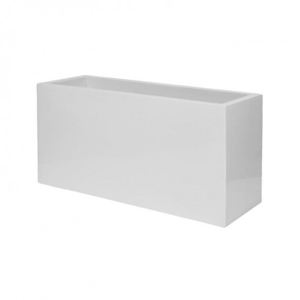 Liva Hvid mat 40x20/20 cm Med indsats, system, spagnum og barkflis